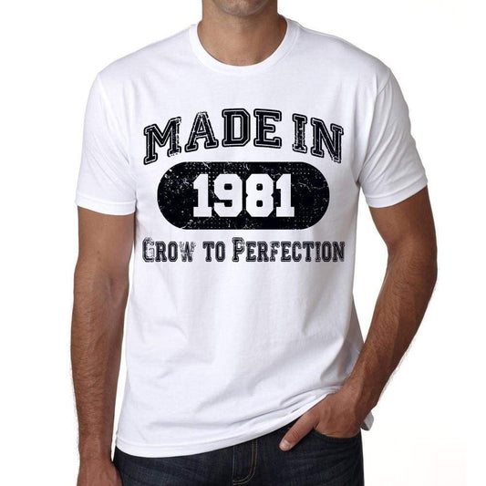 Birthday Gift Made 1981 T-Shirt Gift T Shirt Mens Tee - S / White - T-Shirt