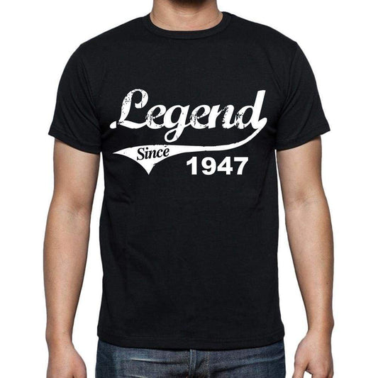 Birthday Gifts For Him 1947 T Shirts Men Vintage Black T-Shirt Rounded Neck Mens T-Shirt - T-Shirt
