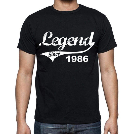 Birthday Gifts For Him 1986 T Shirts Men Vintage Black T-Shirt Rounded Neck Mens T-Shirt - T-Shirt