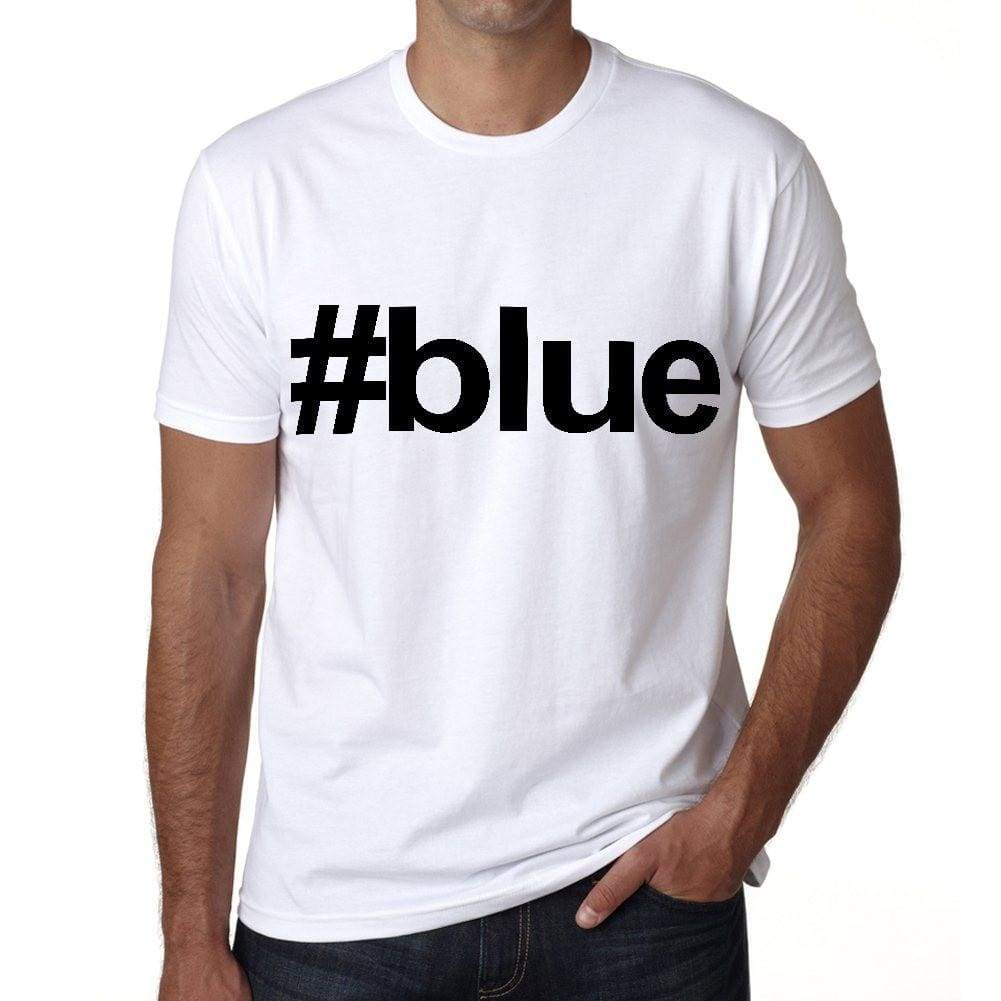 Blue Hashtag Mens Short Sleeve Round Neck T-Shirt 00076
