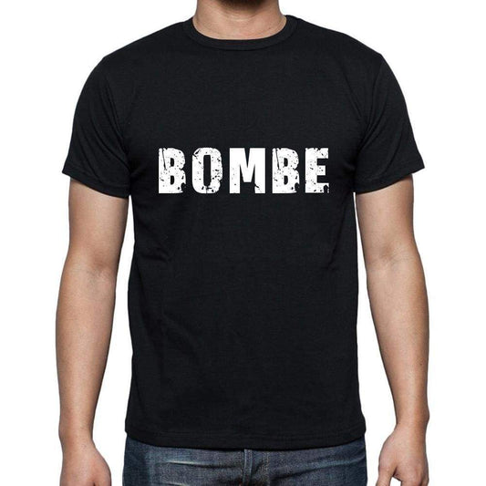 Bombe Mens Short Sleeve Round Neck T-Shirt 5 Letters Black Word 00006 - Casual