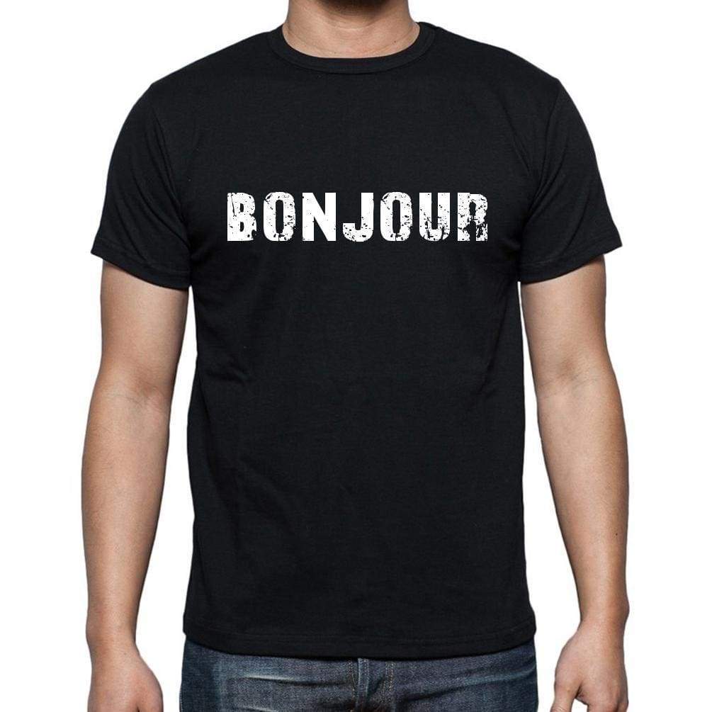 Bonjour French Dictionary Mens Short Sleeve Round Neck T-Shirt 00009 - Casual