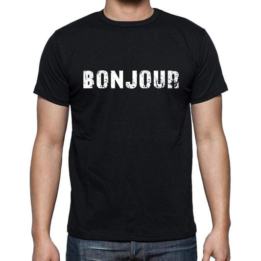Bonjour French Dictionary Mens Short Sleeve Round Neck T-Shirt 00009 - Casual