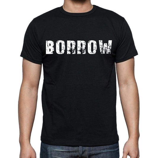 Borrow Mens Short Sleeve Round Neck T-Shirt Black T-Shirt En