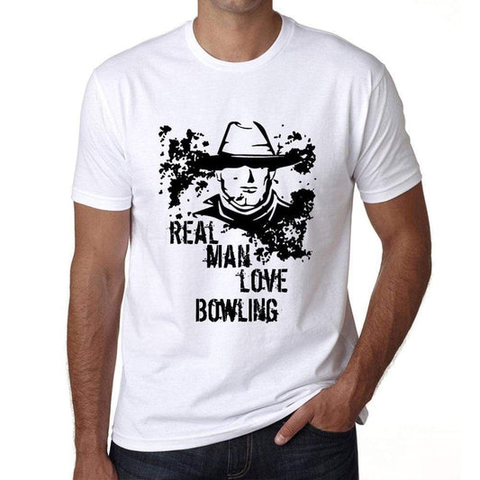 Bowling Real Men Love Bowling Mens T Shirt White Birthday Gift 00539 - White / Xs - Casual