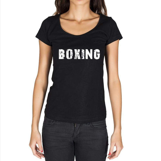 Boxing T-Shirt For Women T Shirt Gift Black - T-Shirt