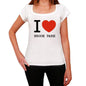 Brook Park I Love Citys White Womens Short Sleeve Round Neck T-Shirt 00012 - White / Xs - Casual