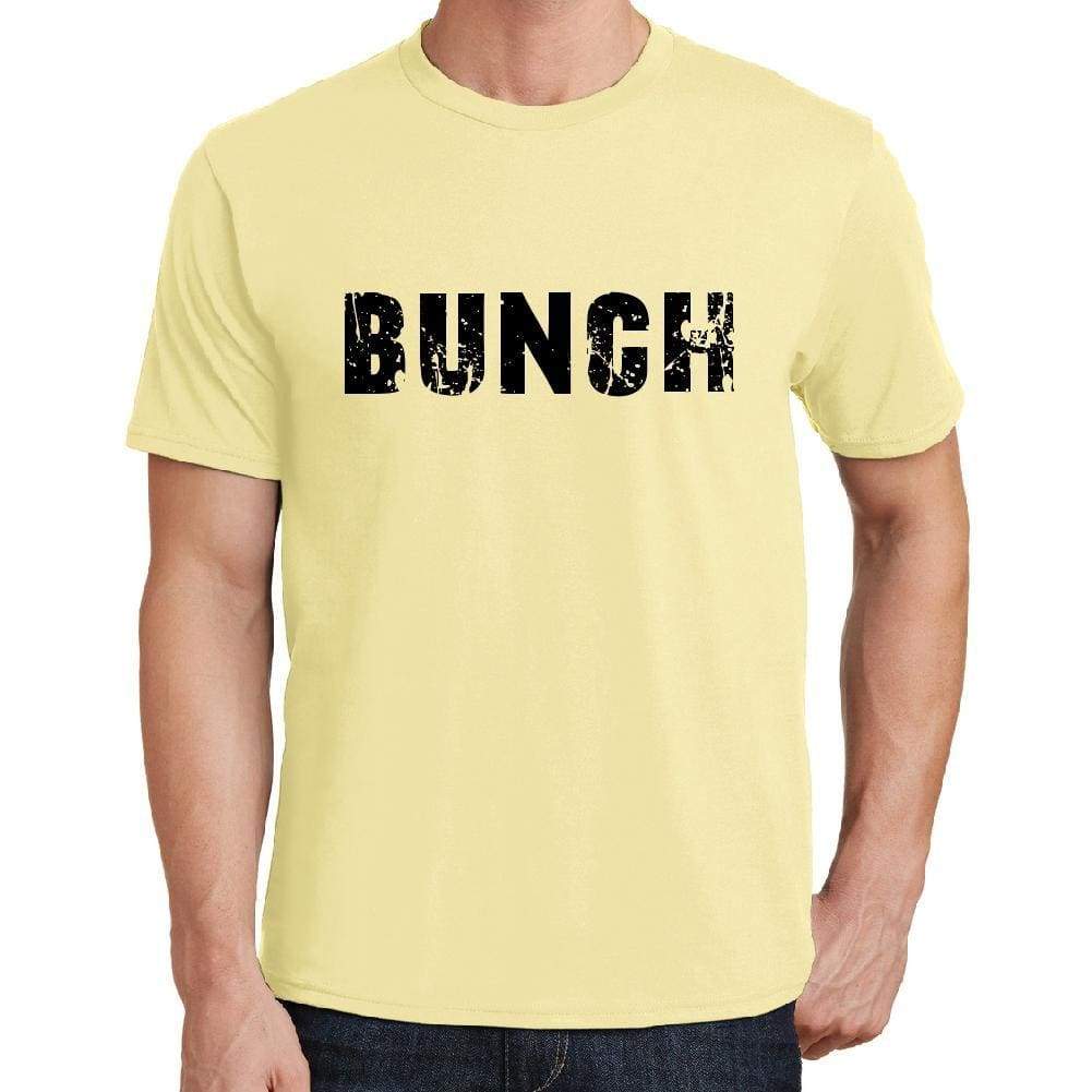 Bunch Mens Short Sleeve Round Neck T-Shirt 00043 - Yellow / S - Casual
