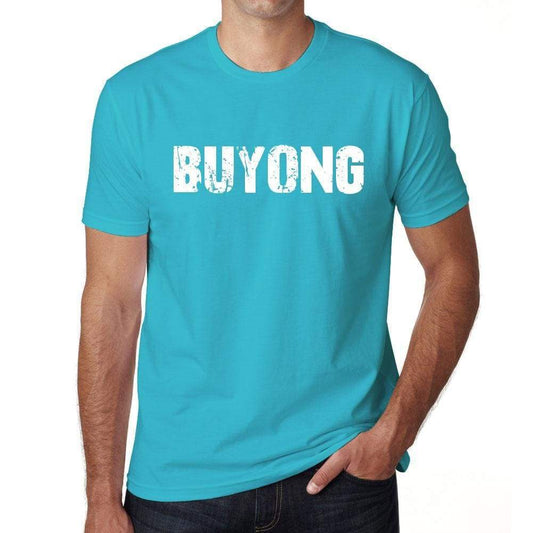 Buyong Mens Short Sleeve Round Neck T-Shirt - Blue / S - Casual