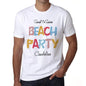 Candolim Beach Party White Mens Short Sleeve Round Neck T-Shirt 00279 - White / S - Casual