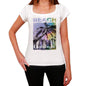 Cantabogon Beach Name Palm White Womens Short Sleeve Round Neck T-Shirt 00287 - White / Xs - Casual