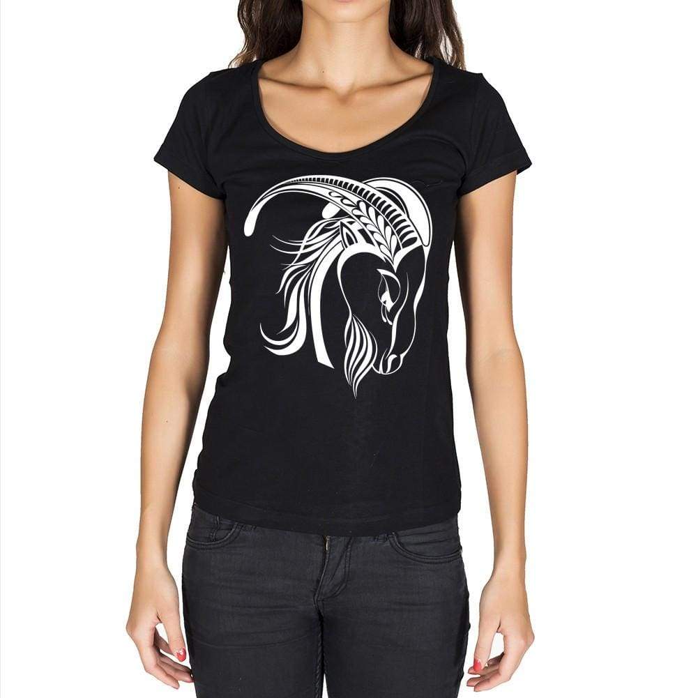Capricorn Tattoo 1 Black Gift Tshirt Black Womens T-Shirt 00165