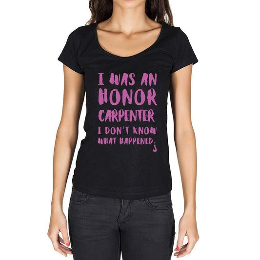Carpenter What Happened Black Womens Short Sleeve Round Neck T-Shirt Gift T-Shirt 00317 - Black / Xs - Casual