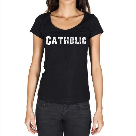 Catholic Womens Short Sleeve Round Neck T-Shirt - Casual