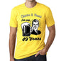 Cheers and Beers For My 49 Years <span>Men's</span> T-shirt Yellow 49th Birthday Gift 00418 - ULTRABASIC