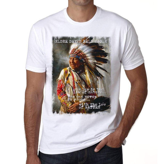 Chief Bald Eagle Tshirt David Bald Eagle Tshirt Mens White Tee 00246