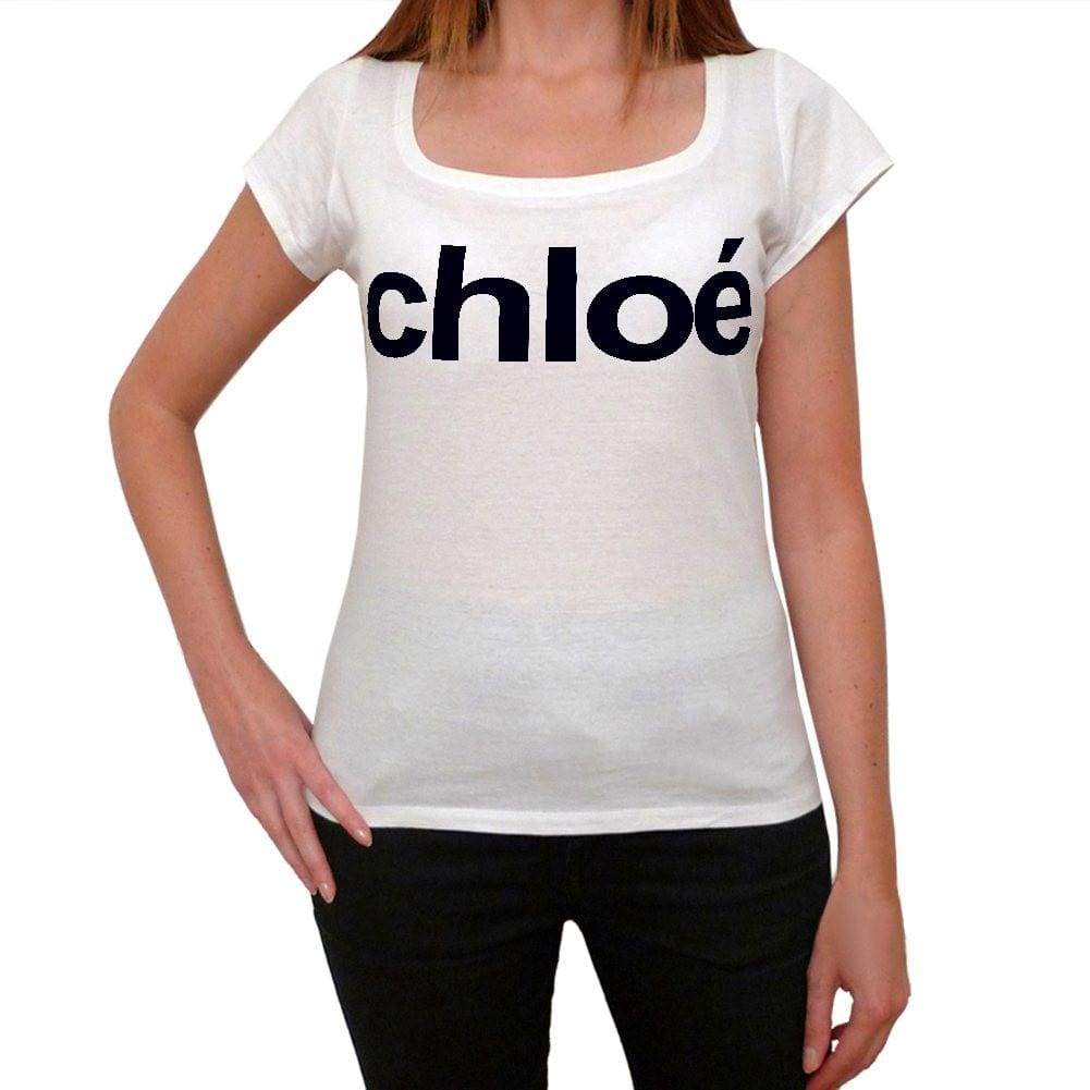 Chloé Womens Short Sleeve Scoop Neck Tee 00049