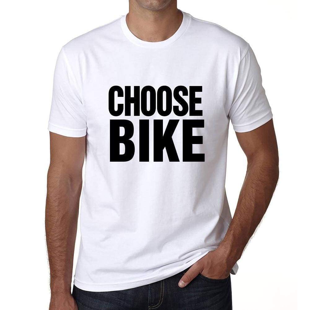 Choose Bike T-Shirt Mens White Tshirt Gift T-Shirt 00061 - White / S - Casual