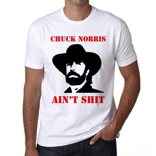 Chuck Norris Aint White Mens White Tee 100% Cotton 00217