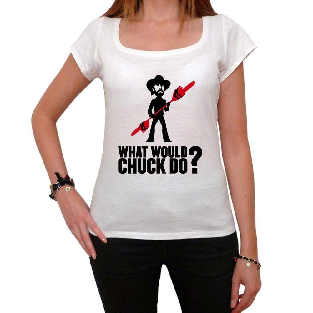 Chuck Norris What Would Chuck Do Womens Short Sleeve Scoop Neck Tee 00218