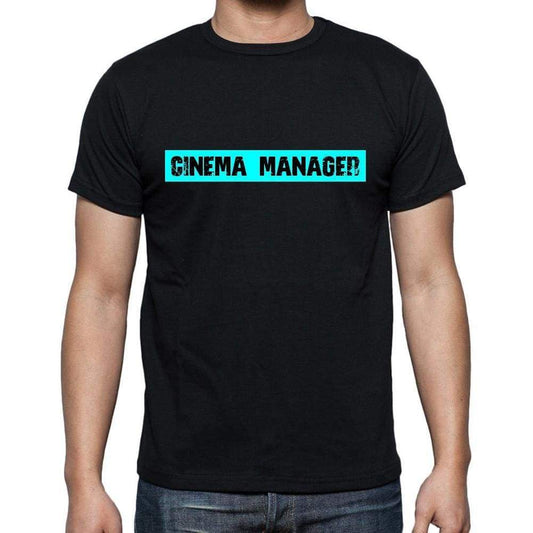 Cinema Manager T Shirt Mens T-Shirt Occupation S Size Black Cotton - T-Shirt