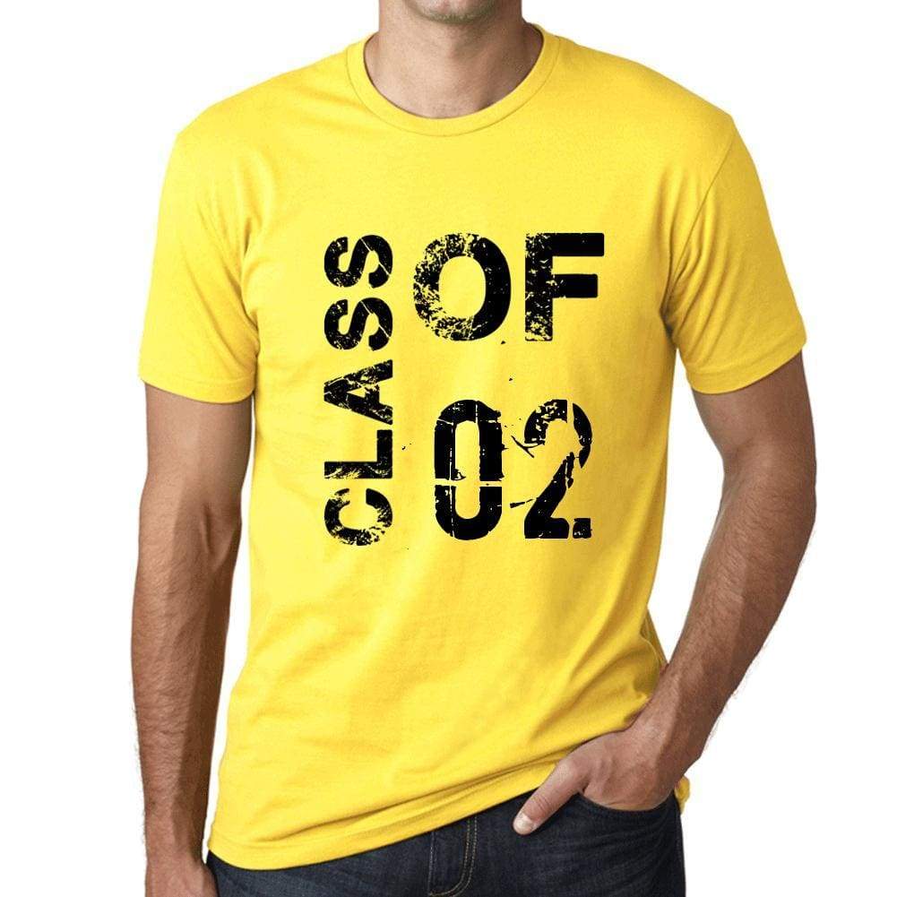 Class Of 02 Grunge Mens T-Shirt Yellow Birthday Gift 00484 - Yellow / Xs - Casual