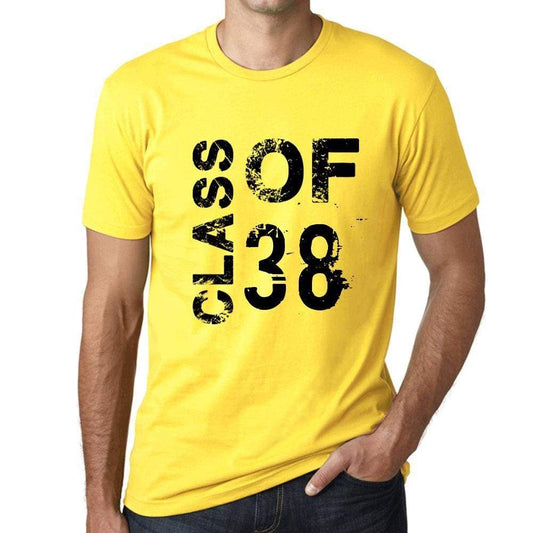 Class Of 38 Grunge Mens T-Shirt Yellow Birthday Gift 00484 - Yellow / Xs - Casual