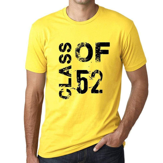 Class Of 52 Grunge Mens T-Shirt Yellow Birthday Gift 00484 - Yellow / Xs - Casual