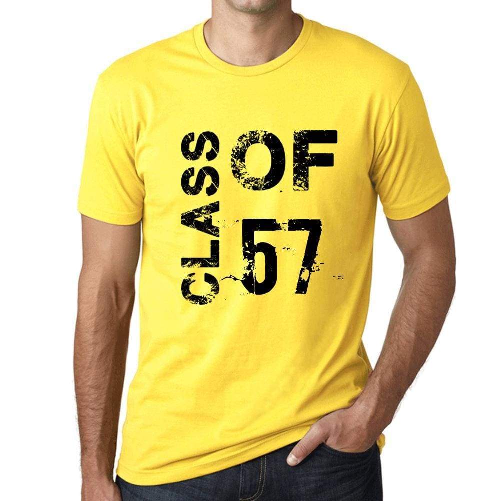 Class of 57 Grunge <span>Men's</span> T-shirt Yellow Birthday Gift 00484 - ULTRABASIC