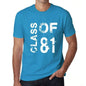 Class Of 81 Grunge Mens T-Shirt Blue Birthday Gift 00483 - Blue / Xs - Casual