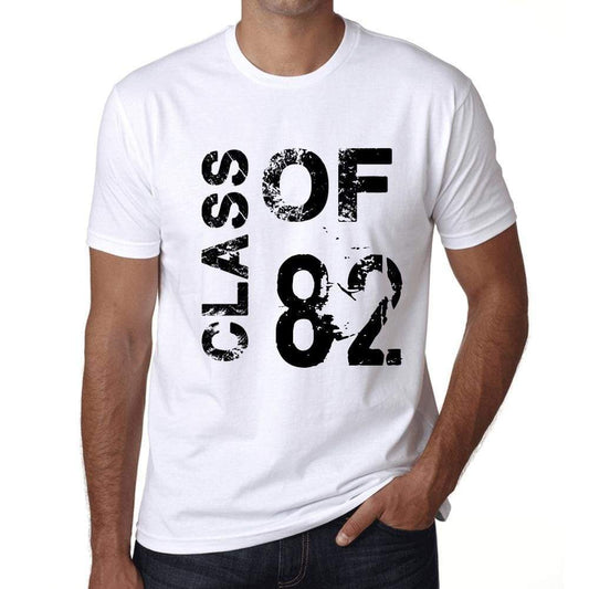 Class Of 82 Mens T-Shirt White Birthday Gift 00437 - White / Xs - Casual