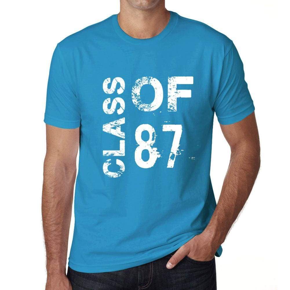 Class Of 87 Grunge Mens T-Shirt Blue Birthday Gift 00483 - Blue / Xs - Casual