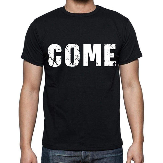 Come Mens Short Sleeve Round Neck T-Shirt Black T-Shirt En