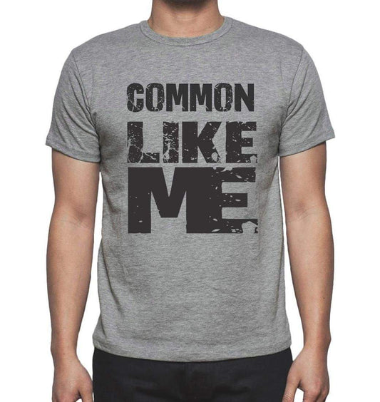 Common Like Me Grey Mens Short Sleeve Round Neck T-Shirt 00066 - Grey / S - Casual