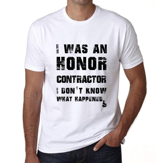 Contractor What Happened White Mens Short Sleeve Round Neck T-Shirt 00316 - White / S - Casual