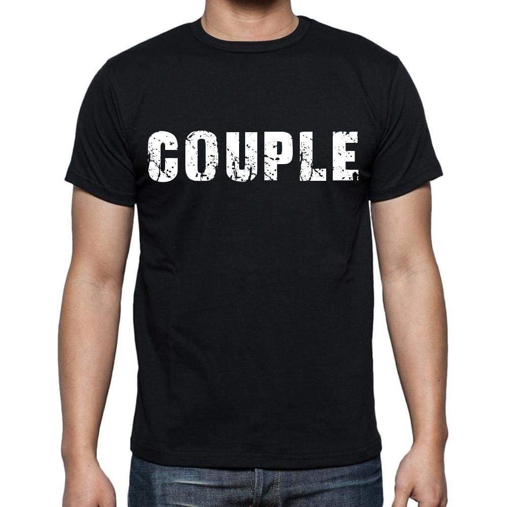 Couple White Letters Mens Short Sleeve Round Neck T-Shirt 00007
