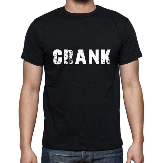 Crank Mens Short Sleeve Round Neck T-Shirt 5 Letters Black Word 00006 - Casual