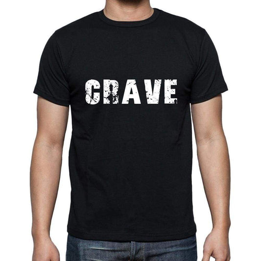 Crave Mens Short Sleeve Round Neck T-Shirt 5 Letters Black Word 00006 - Casual