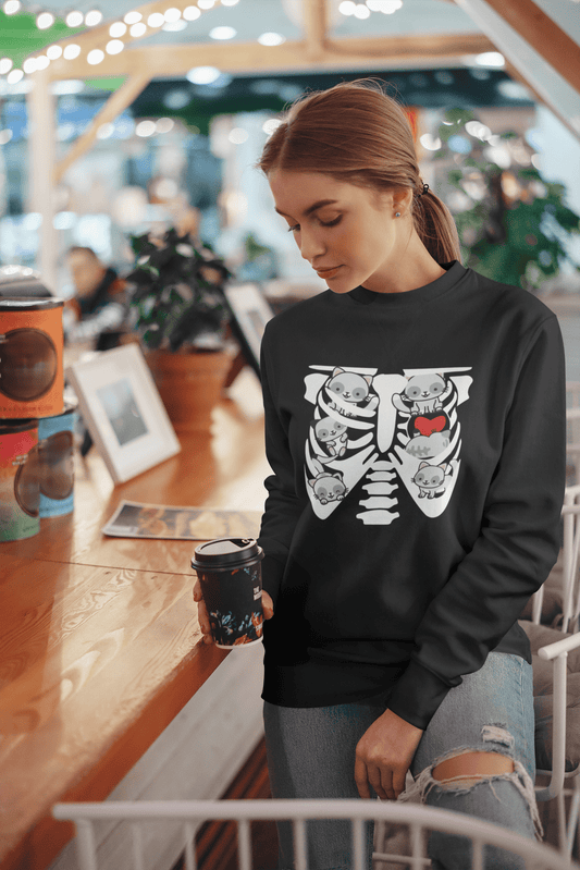 ULTRABASIC Women's Sweatshirt Cat In My Bones - Kitten Funny Sweater for Ladies