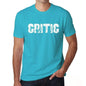 Critic Mens Short Sleeve Round Neck T-Shirt - Blue / S - Casual