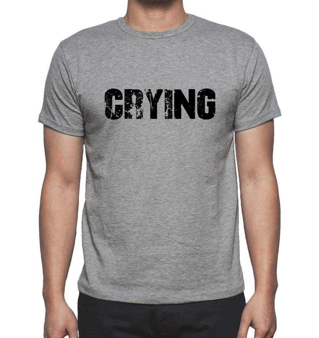 Crying Grey Mens Short Sleeve Round Neck T-Shirt 00018 - Grey / S - Casual