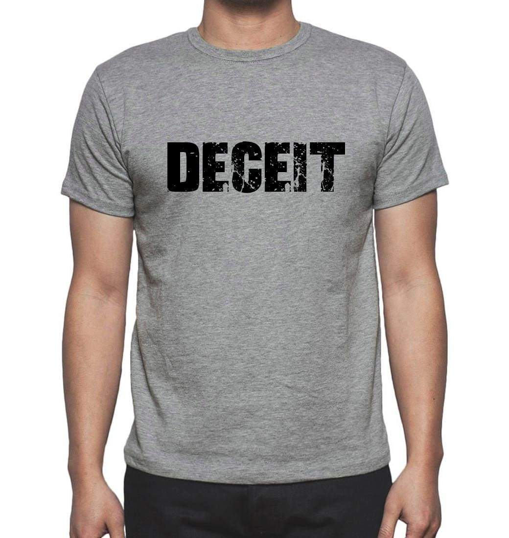 Deceit Grey Mens Short Sleeve Round Neck T-Shirt 00018 - Grey / S - Casual
