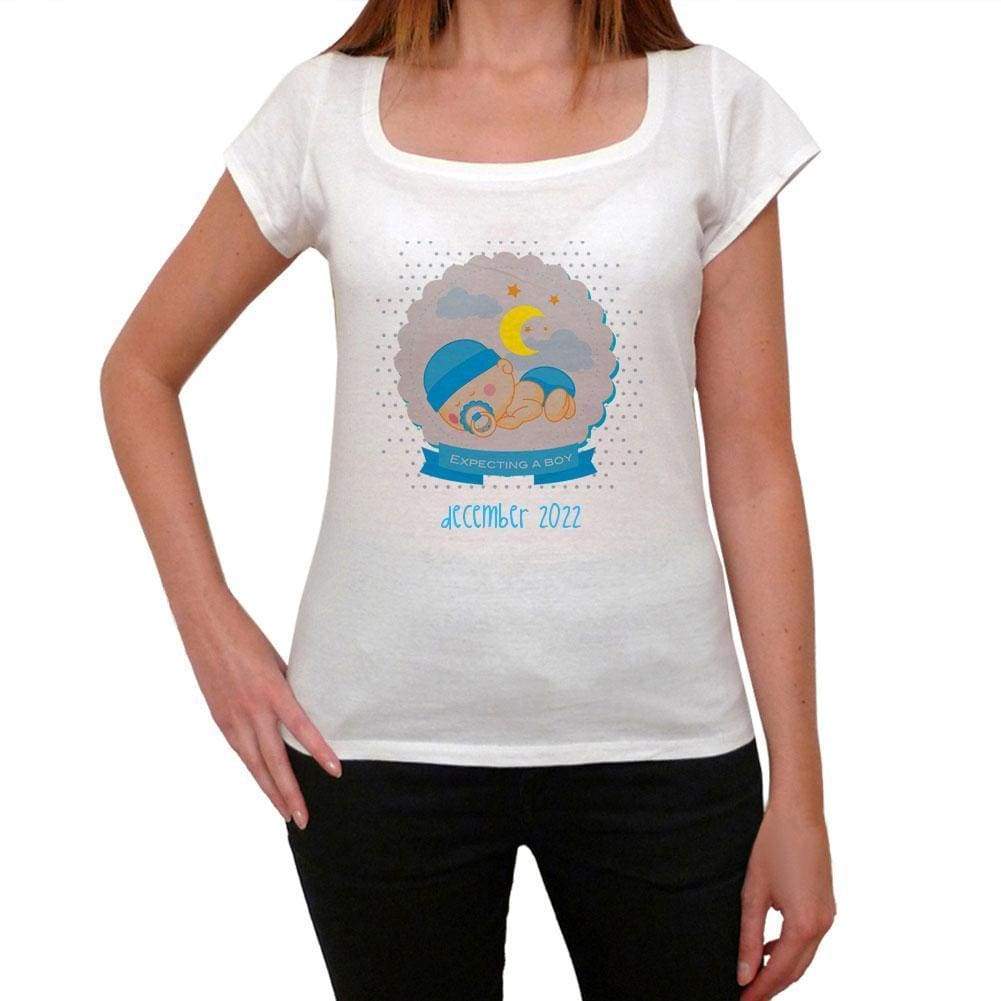 December 2022 Womens Short Sleeve Round Neck T-Shirt - Casual