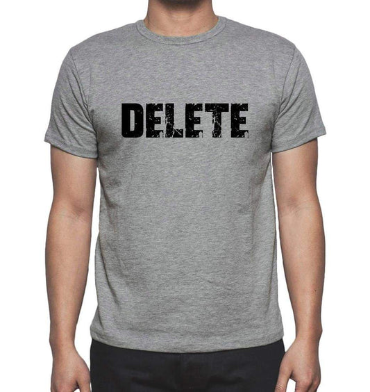 Delete Grey Mens Short Sleeve Round Neck T-Shirt 00018 - Grey / S - Casual