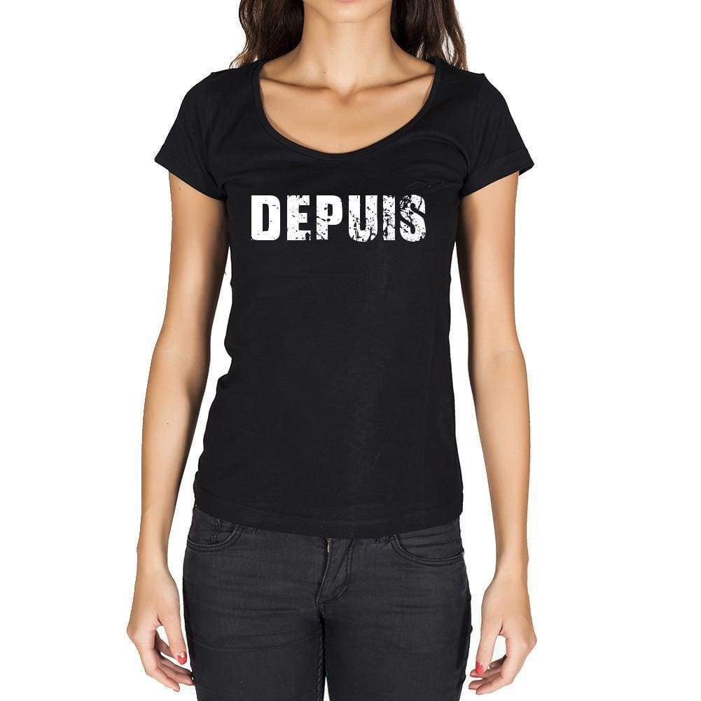 Depuis French Dictionary Womens Short Sleeve Round Neck T-Shirt 00010 - Casual