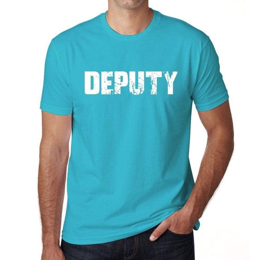 Deputy Mens Short Sleeve Round Neck T-Shirt 00020 - Blue / S - Casual