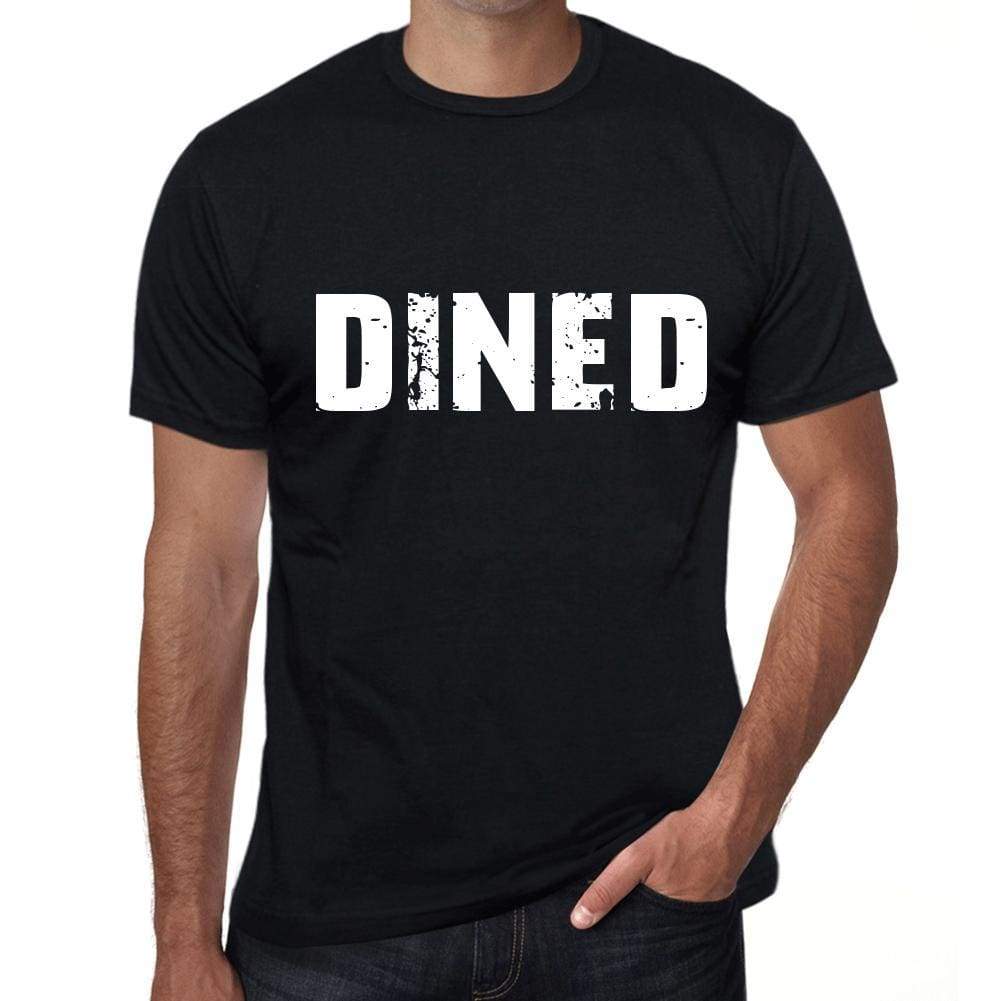 Dined Mens Retro T Shirt Black Birthday Gift 00553 - Black / Xs - Casual