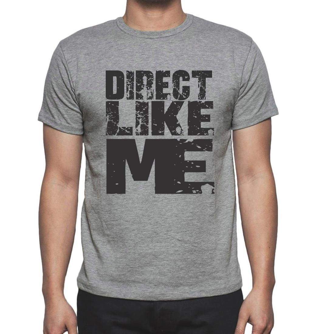 Direct Like Me Grey Mens Short Sleeve Round Neck T-Shirt 00066 - Grey / S - Casual