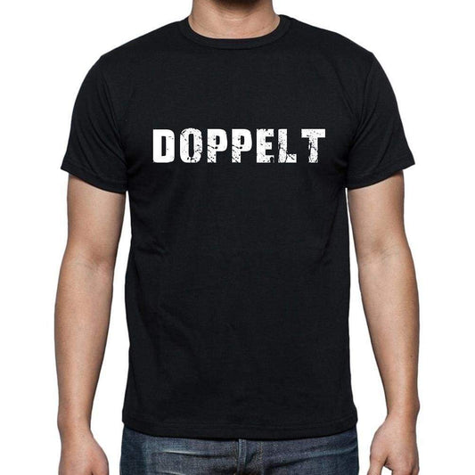Doppelt Mens Short Sleeve Round Neck T-Shirt - Casual