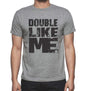 Double Like Me Grey Mens Short Sleeve Round Neck T-Shirt 00066 - Grey / S - Casual